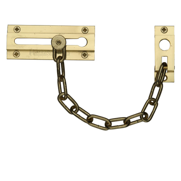 Heritage Brass Door Chain Polished Brass finish - V1070-PB - Choice Handles