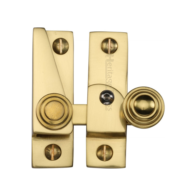 Heritage Brass Sash Fastener Lockable Polished Brass Finish - V1104L-PB