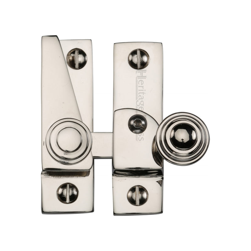 Heritage Brass Sash Fastener Lockable Polished Nickel Finish - V1104L-PNF