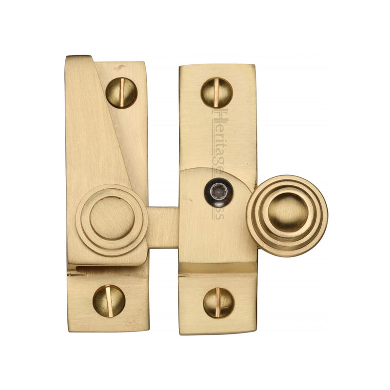 Heritage Brass Sash Fastener Lockable Satin Brass Finish - V1104L-SB