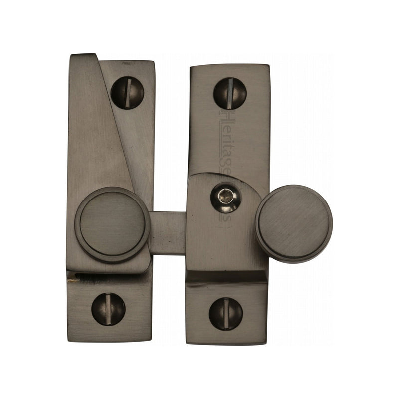 Heritage Brass Sash Fastener Lockable Matt Bronze Finish - V1106L-MB