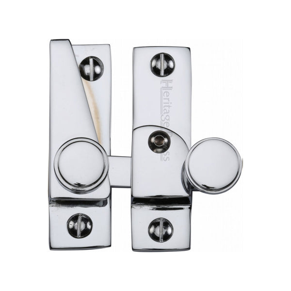 Heritage Brass Sash Fastener Lockable Polished Chrome Finish - V1106L-PC