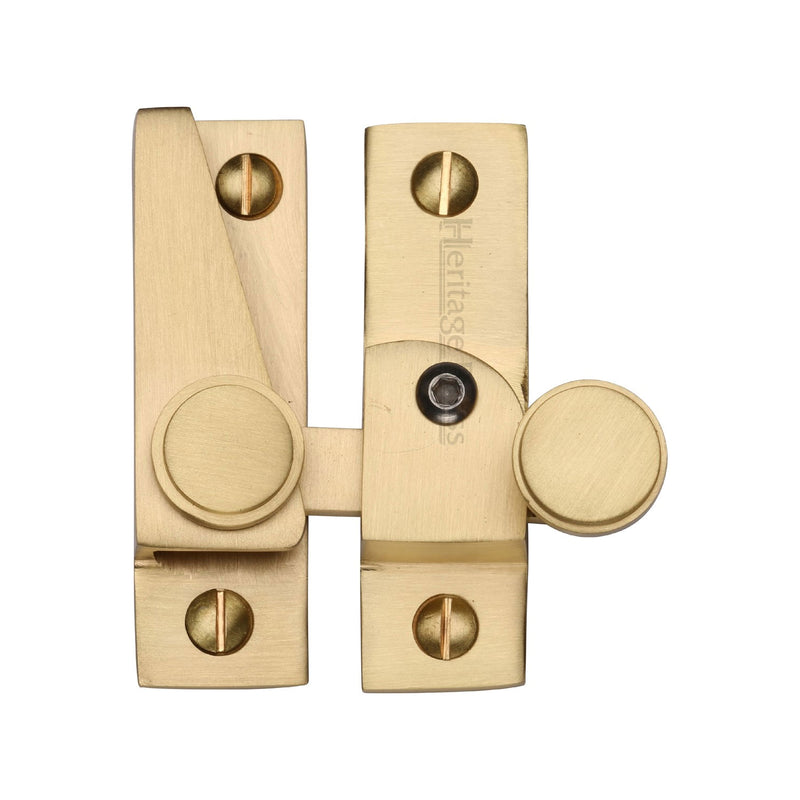 Heritage Brass Sash Fastener Lockable Satin Brass Finish - V1106L-SB