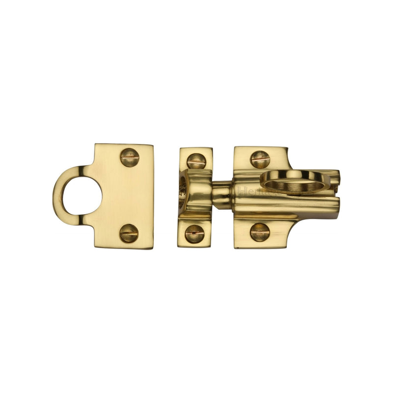 Heritage Brass Fanlight Catch Polished Brass Finish - V1117-PB