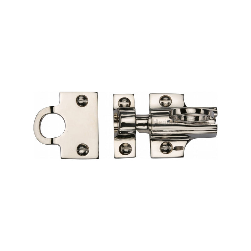 Heritage Brass Fanlight Catch Polished Nickel Finish - V1117-PNF