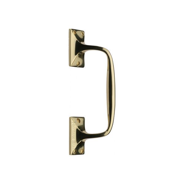 Heritage Brass Door Pull Handle Cranked Design 8 Polished Brass finish
 - V1150 202-PB