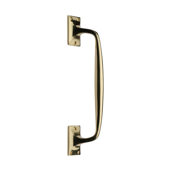 Heritage Brass Door Pull Handle Cranked Design 12 Polished Brass finish
 - V1150 310-PB