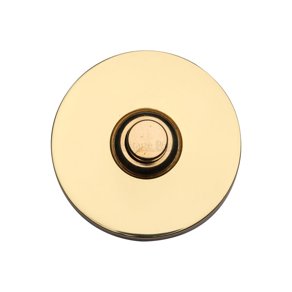 Heritage Brass Round Bell Push Polished Brass finish
 - FB379 - Choice Handles