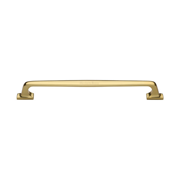 Heritage Brass Door Pull Handle Durham Design 345mm Polished Brass Finish
 - V1210 345-PB