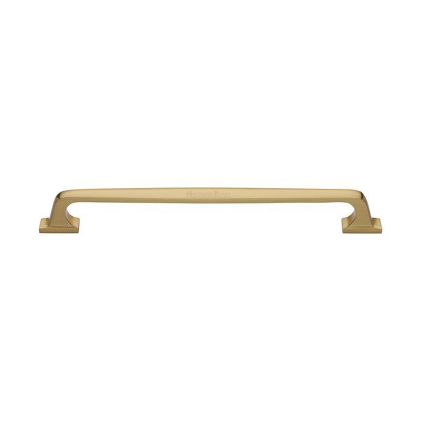 Heritage Brass Door Pull Handle Durham Design 345mm Satin Brass Finish
 - V1210 345-SB