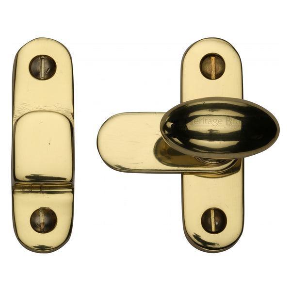 Heritage Brass Cabinet Hook & Plate Polished Brass Finish - V1970-PB