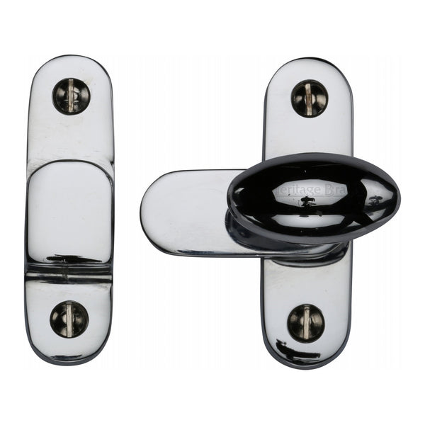 Heritage Brass Cabinet Hook & Plate Polished Chrome Finish - V1970-PC