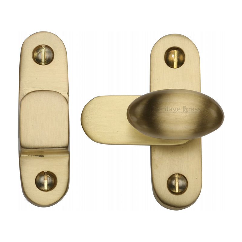 Heritage Brass Cabinet Hook & Plate Satin Brass Finish - V1970-SB