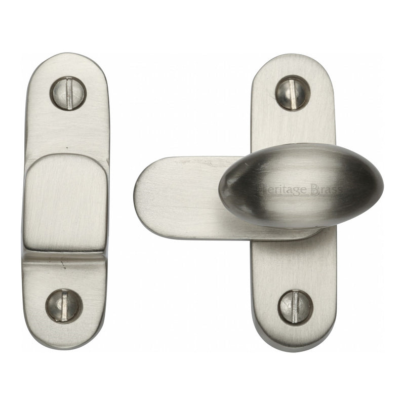 Heritage Brass Cabinet Hook & Plate Satin Nickel Finish - V1970-SN