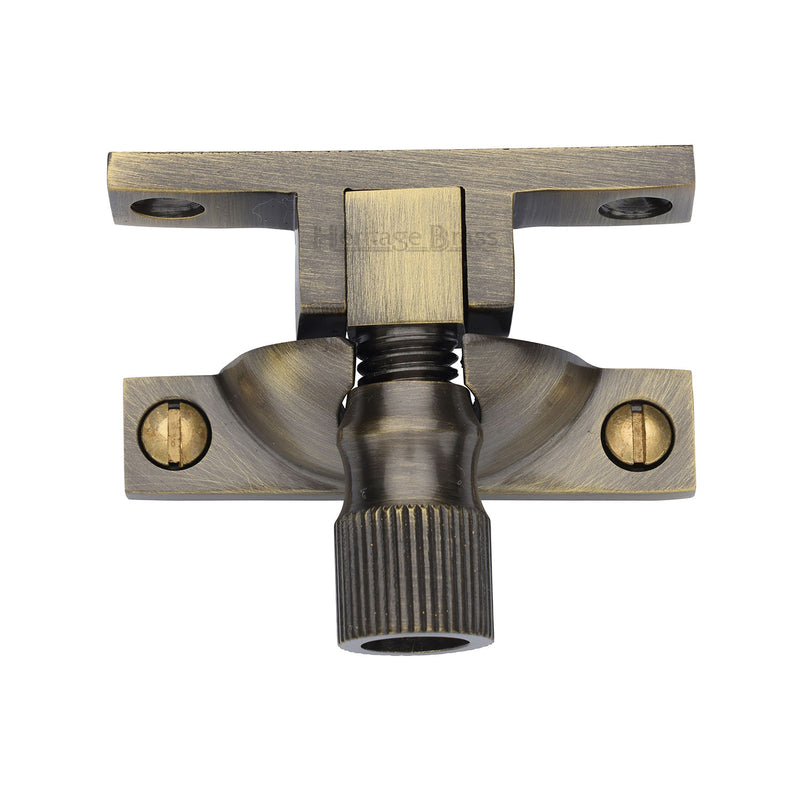 Heritage Brass Narrow Brighton Sash Fastener Antique Brass finish
 - V2054-AT