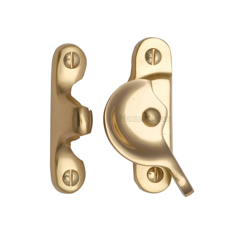 Heritage Brass Fitch Pattern Sash Fastener Polished Brass finish - V2060-PB