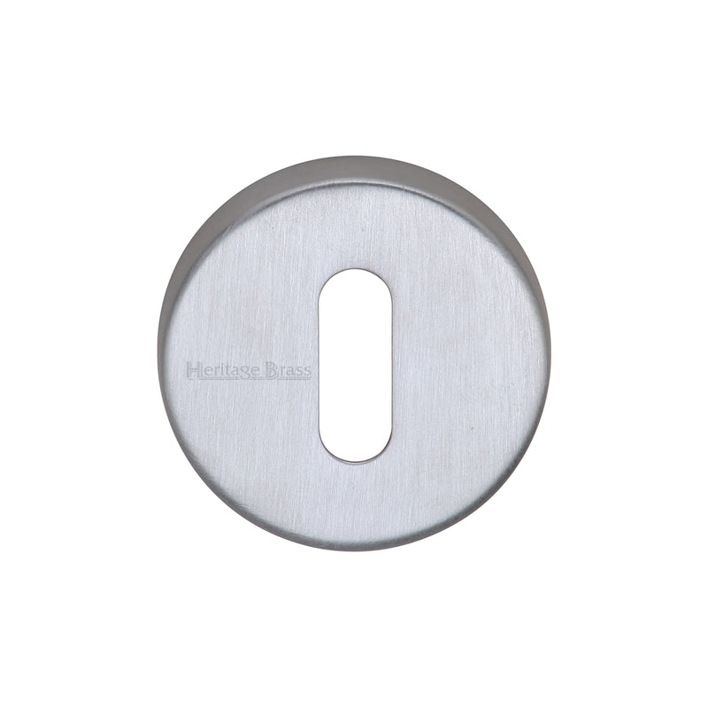 Heritage Brass Key Escutcheon Satin Chrome finish - V4007-SC - Choice Handles