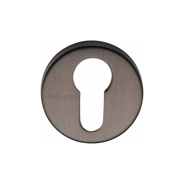 Heritage Brass Euro Profile Cylinder Escutcheon Matt Bronze Finish - V4008-MB - Choice Handles