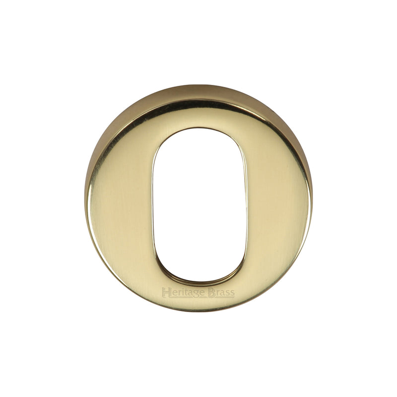 Heritage Brass Oval Profile Cylinder Escutcheon Polished Brass finish - V4009-PB - Choice Handles