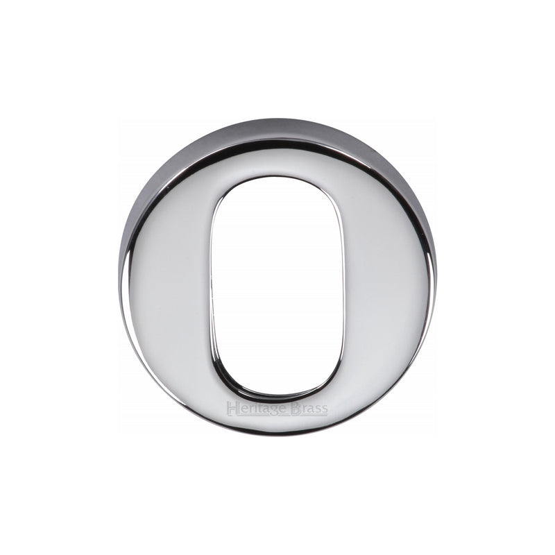 Heritage Brass Oval Profile Cylinder Escutcheon Polished Chrome finish - V4009-PC - Choice Handles