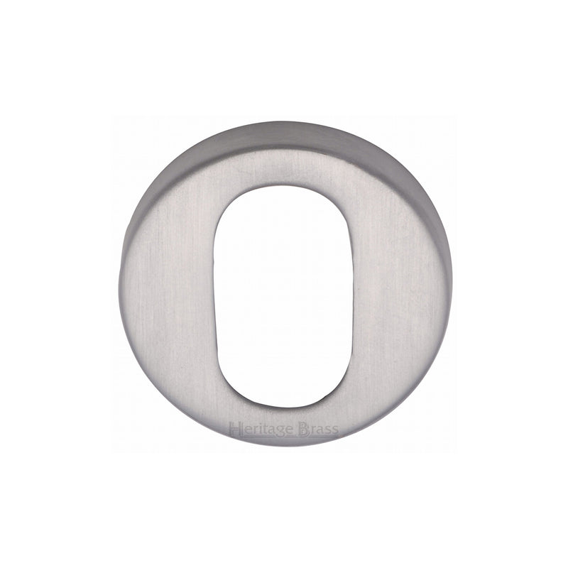 Heritage Brass Oval Profile Cylinder Escutcheon Satin Chrome finish - V4009-SC - Choice Handles