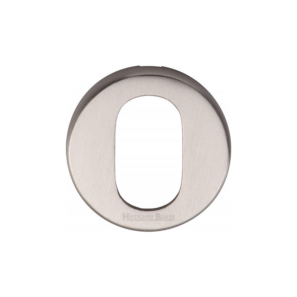 Heritage Brass Oval Profile Cylinder Escutcheon Satin Nickel finish - V4009-SN - Choice Handles