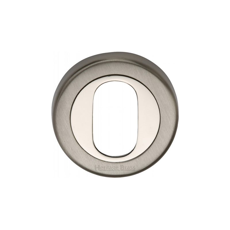 Heritage Brass Oval Profile Cylinder Escutcheon Mercury finish - V4010-MC - Choice Handles