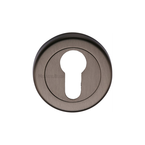 Heritage Brass Euro Profile Cylinder Escutcheon Matt Bronze finish - V4020-MB - Choice Handles