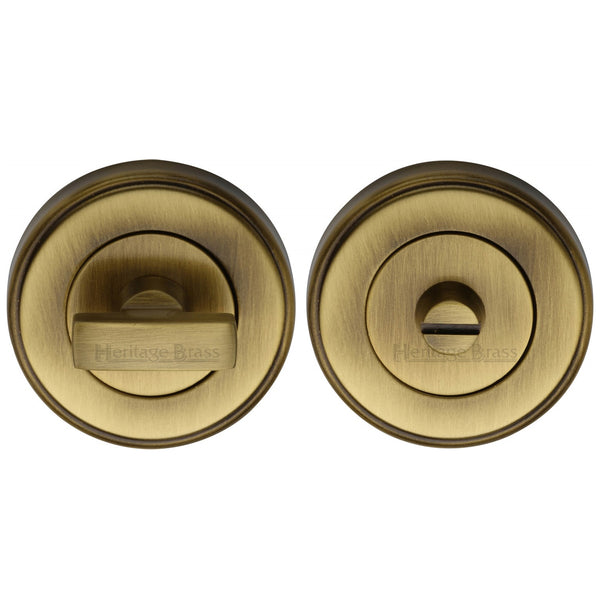 Heritage Brass Thumbturn & Emergency Release  for Bathroom & Bedroom Doors  Antique finish - V4040-AT - Choice Handles