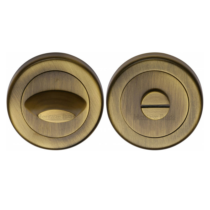 Heritage Brass Thumbturn & Emergency Release  for Bathroom & Bedroom Doors  Antique finish - V4043-AT - Choice Handles