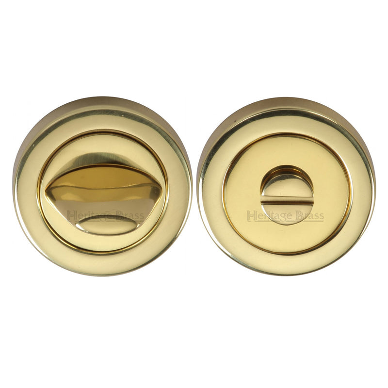 Heritage Brass Thumbturn & Emergency Release  for Bathroom & Bedroom Doors  Polished Brass finish - V4043-PB - Choice Handles