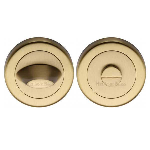 Heritage Brass Thumbturn & Emergency Release for Bathroom & Bedroom Doors Satin Brass finish - V4043-SB - Choice Handles