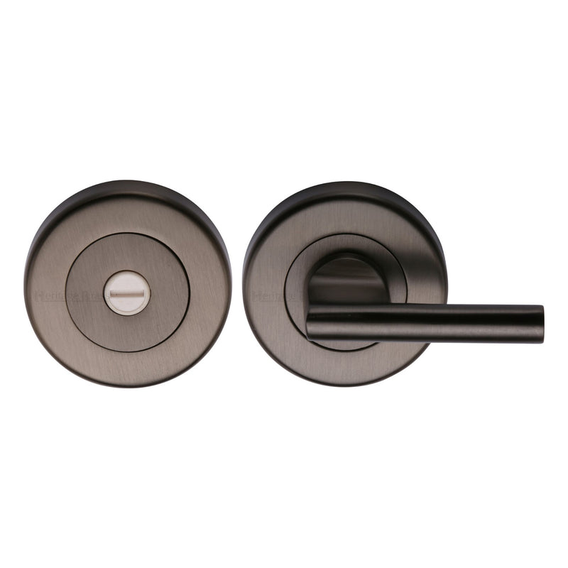 Heritage Brass Thumbturn &amp; Emergency Release for Bathroom &amp; Bedroom Doors Matt Bronze&nbsp;finish
 - V4044-MB - Choice Handles