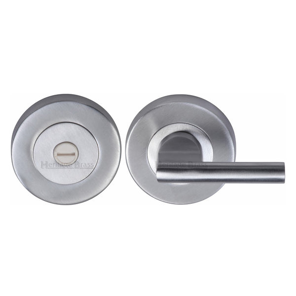 Heritage Brass Thumbturn & Emergency Release  for Bathroom & Bedroom Doors  Satin Chrome finish - V4044-SC - Choice Handles