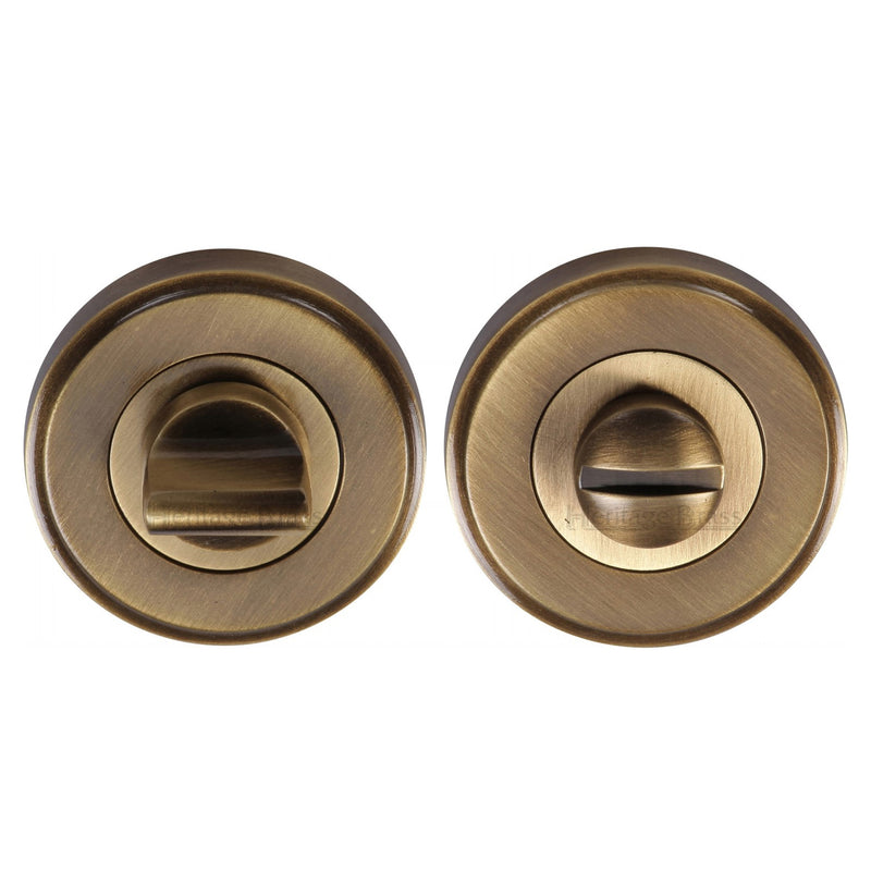 Heritage Brass Thumbturn & Emergency Release  for Bathroom & Bedroom Doors  Antique finish - V4045-AT - Choice Handles