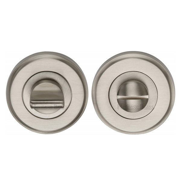 Heritage Brass Thumbturn & Emergency Release  for Bathroom & Bedroom Doors  Satin Nickel finish - V4045-SN - Choice Handles