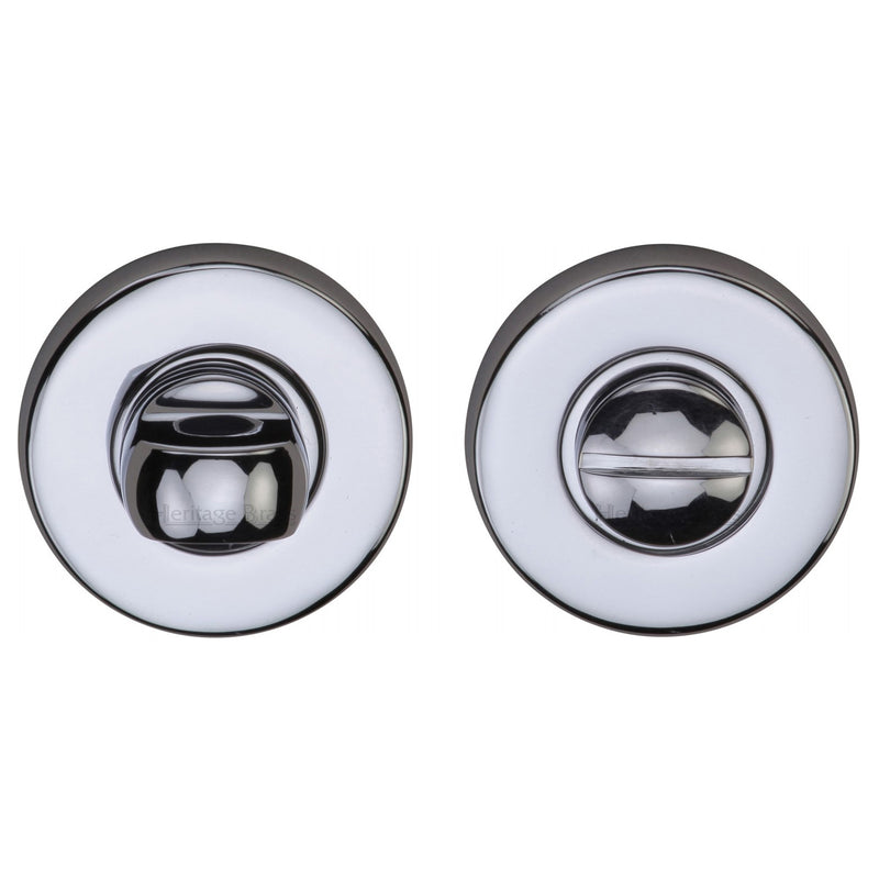 Heritage Brass Thumbturn & Emergency Release  for Bathroom & Bedroom Doors  Polished Chrome finish - V4049-PC - Choice Handles