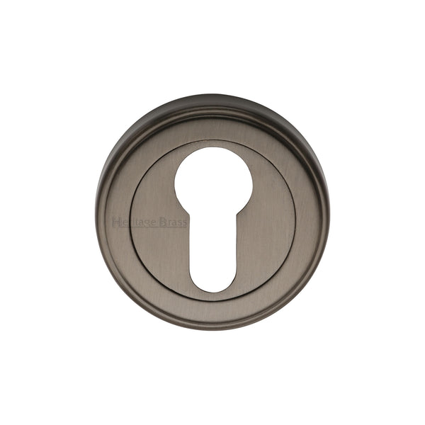 Heritage Brass Euro Profile Cylinder Escutcheon Matt Bronze finish - V5020-MB - Choice Handles