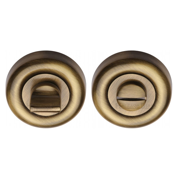 Heritage Brass Thumbturn & Emergency Release  for Bathroom & Bedroom Doors  Antique finish - V6720-AT - Choice Handles