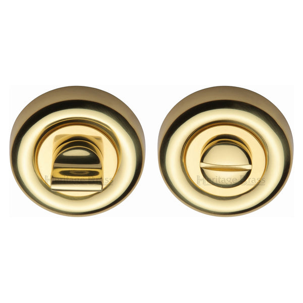 Heritage Brass Thumbturn & Emergency Release  for Bathroom & Bedroom Doors  Polished Brass finish - V6720-PB - Choice Handles