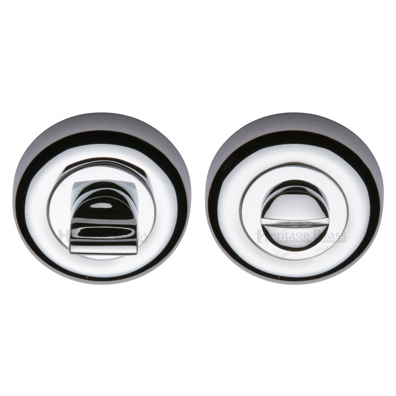 Heritage Brass Thumbturn & Emergency Release  for Bathroom & Bedroom Doors  Polished Chrome finish - V6720-PC - Choice Handles