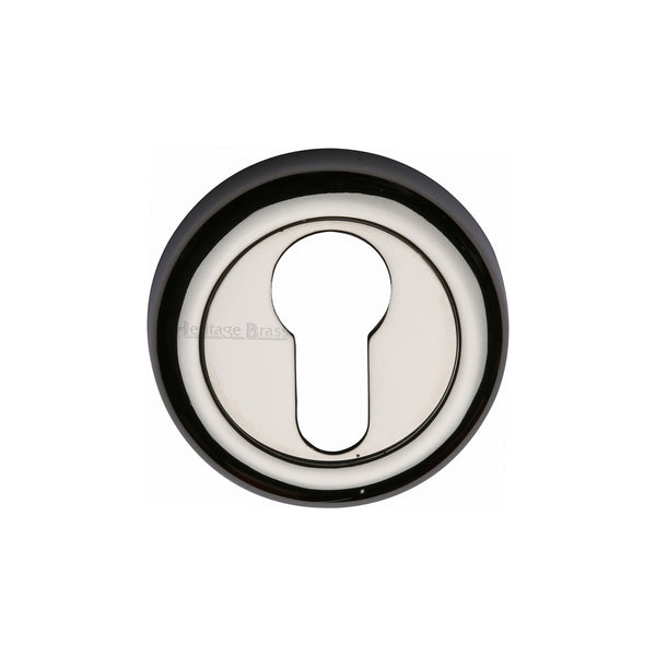 Heritage Brass Euro Profile Cylinder Escutcheon Polished Nickel Finish - V6724-PNF - Choice Handles