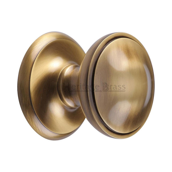 Heritage Brass Round Centre Door Knob 3" Antique finish - V900-AT - Choice Handles