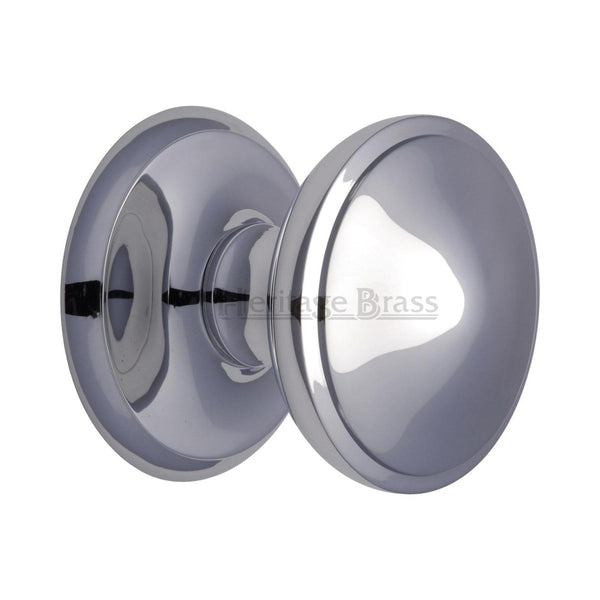 Heritage Brass Round Centre Door Knob 3 Polished Chrome finish
 - V900-PC - Choice Handles