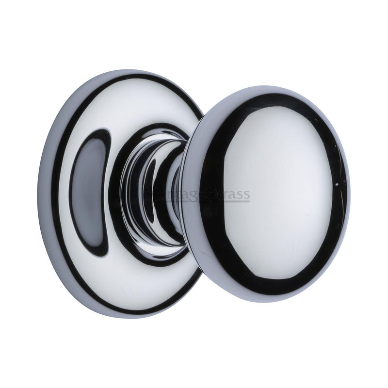 Heritage Brass Victorian Centre Door Knob Design 3 Polished Chrome Finish
 - V901-PC - Choice Handles