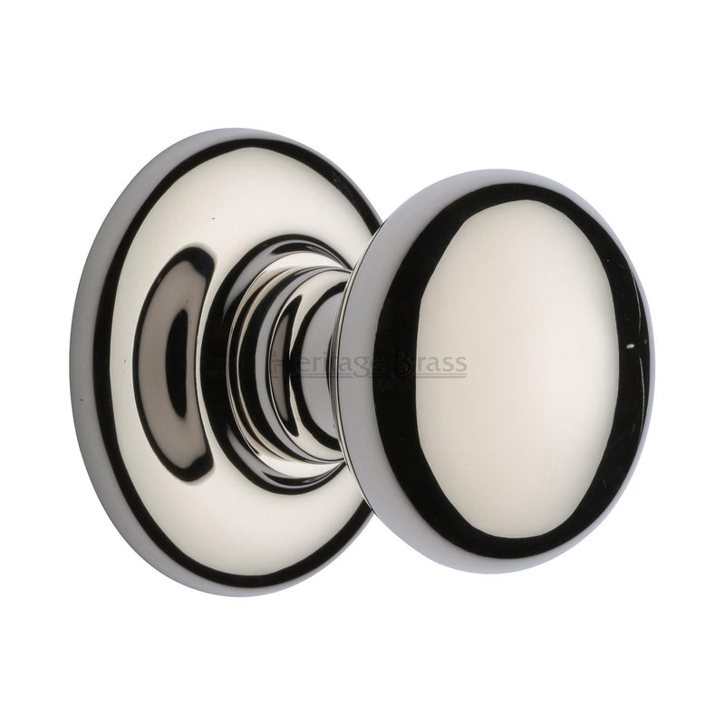 Heritage Brass Victorian Centre Door Knob Design 3 Polished Nickel Finish
 - V901-PNF - Choice Handles