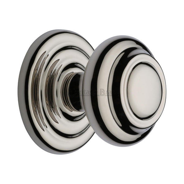 Heritage Brass Stepped Round Centre Door Knob Design 3 1/2 Polished Nickel Finish
 - V905-PNF - Choice Handles