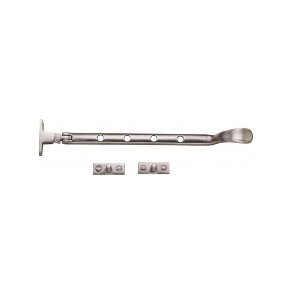 Heritage Brass Casement Window Stay Spoon Pattern 10" Satin Nickel finish - V990 10-SN - Choice Handles