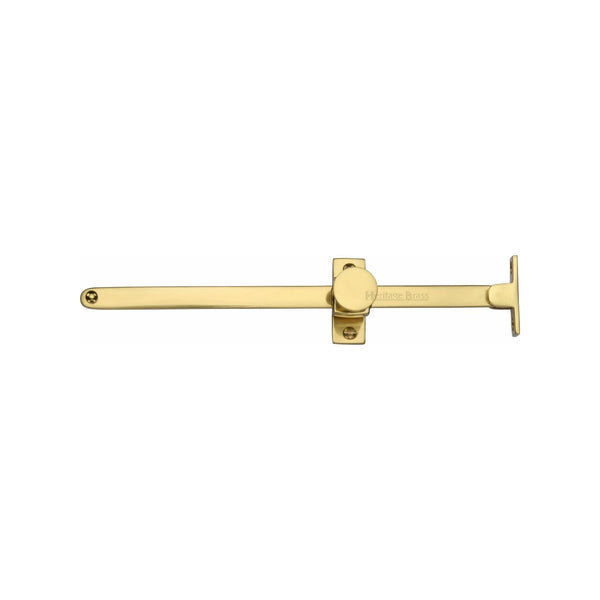 Heritage Brass Casement Stay Sliding Design 10" Polished Brass Finish - V991 10-PB - Choice Handles