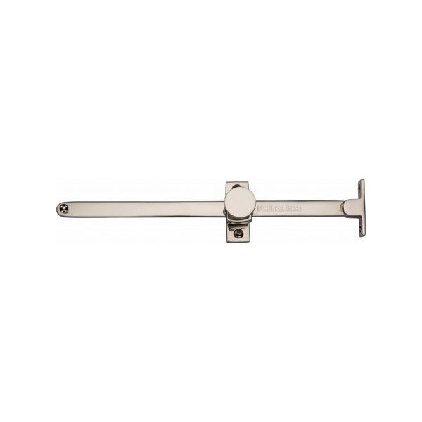 Heritage Brass Casement Stay Sliding Design 10" Polished Nickel - V991 10-PNF - Choice Handles